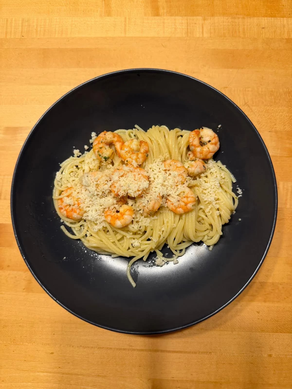 Spaghetti Aglio Olio mit Garnelen